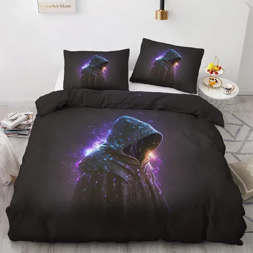Miniatura 11 de Phoenix Funda de edredón tamaño King Juego de ropa de cama de pájaro de fantasía 3 piezas Funda de edredón con patrón de microfibra suave