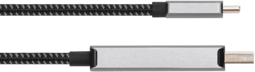 Miniatura 6 de Monoprice Cable USB-C a DP - 8K a 60Hz, HDR10+, alimentado por bus, profundidad de color de 48 bits, carcasa de aluminio premium, 6 pies, gris