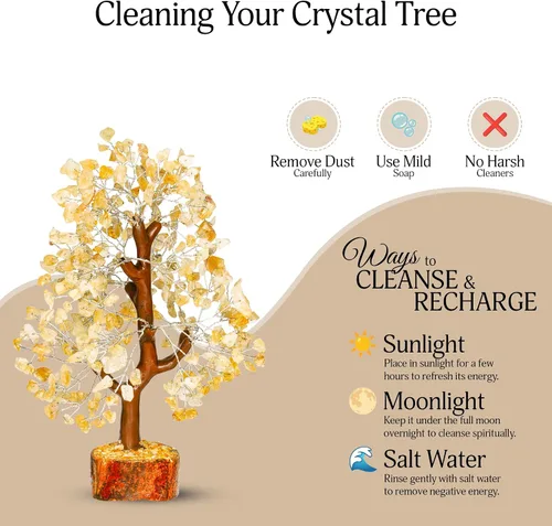 Miniatura 6 de Árbol de cristal de citrino - Decoración de feng shui - Árbol de los chakras - Artículos espirituales - Decoración del hogar - Árbol de piedras