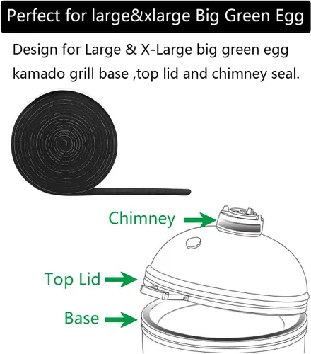 Miniatura 2 de Junta de repuesto para huevo verde grande, extragrande, accesorios de piezas de huevos verdes, material de alta temperatura, autoadhesivo, 15 pies