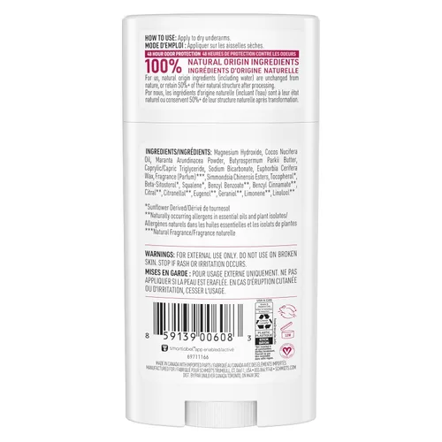 Miniatura 2 de Schmidt's Desodorante vegano sin aluminio, rosa y vainilla con protección contra olores las 24 horas, 2 unidades para mujeres y hombres