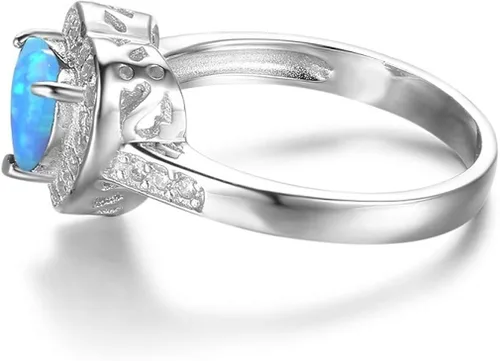 Miniatura 3 de Ai.Moichien Anillos de compromiso para mujer, chapados en plata, exquisitos y elegantes anillos de compromiso