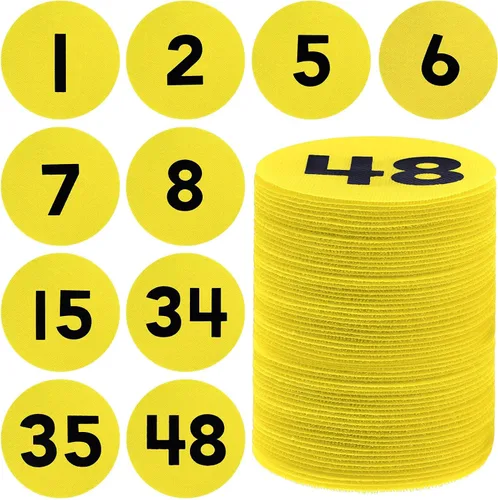Miniatura 9 de Ireer 48 puntos marcadores de alfombra, puntos de alfombra con número 1-48, puntos de alineación para alfombra, suministros de decoración de puntos