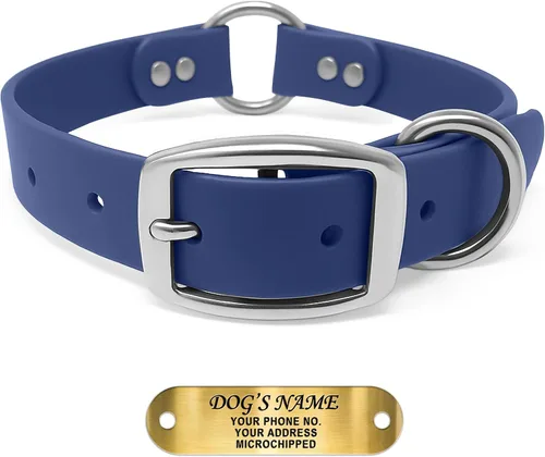 Miniatura 10 de Regal Dog Products Collar de Perro Naranja Mediano con Placa de Nombre Grabada Personalizada - Ajuste Personalizado, Resistente, Fácil de Limpiar