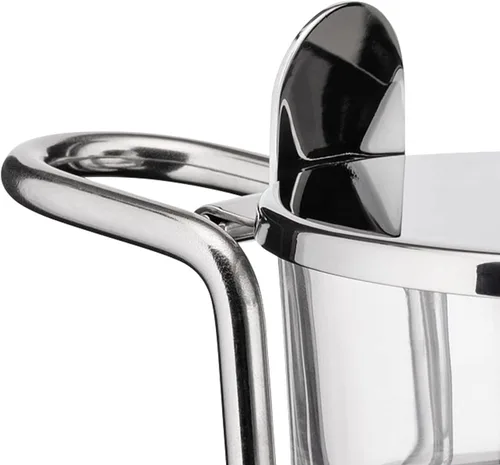 Miniatura 3 de Alessi 5071 - Bodega de queso parmesano de diseño, acero inoxidable 18/10 pulido y cristal cristalino