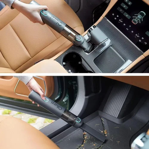 Miniatura 8 de Ofuzzi H8 Apex - Aspiradora de mano portátil con 12000 Pa de alta potencia, ultraligera de 1.2 libras, carga rápida USB-C, mini aspiradora de Gris