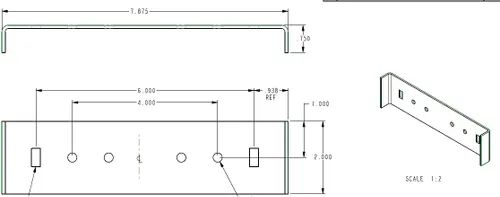 Miniatura 4 de Soporte de montaje para buzón de correo libre de óxido, aluminio, grande (se adapta a buzones con un piso de 8 pulgadas de ancho)