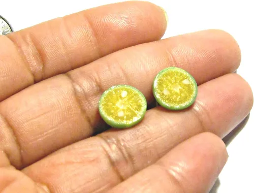 Miniatura 3 de Pendientes Calamansi Lime Stud - Tiny Food Jewelry