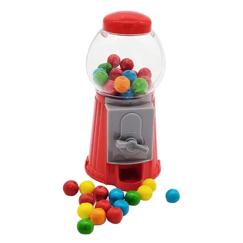 Miniatura 2 de Paquete de 2 mini máquina de chicles de 5 pulgadas sin dispensador de goma de mascar de plástico para caramelo, máquina expendedora de caramelos