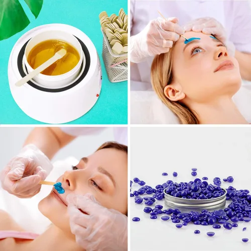 Miniatura 4 de Mibly 600 piezas varitas de cera de madera - varitas aplicadoras de cera pequeñas para cejas, labios, nariz para depilación y piel suave - Uso
