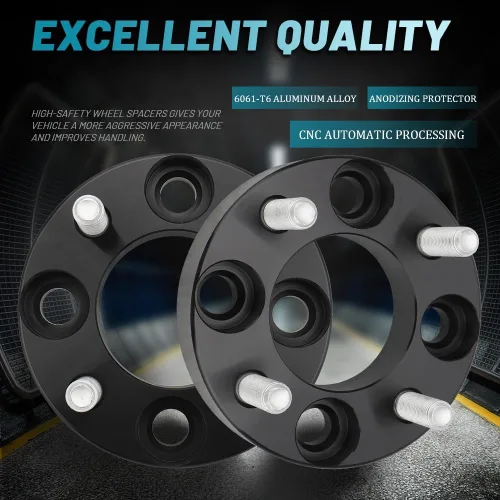 Miniatura 5 de IRONTEK Espaciadores de rueda de 4 x 4 pulgadas, espaciadores forjados de 1 pulgada con orificio de cubo de 2.598 in, pernos de 1/2 pulgadas x 20