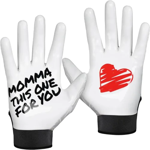 SLEEFS Guantes receptores de fútbol [1 par] – Antideslizantes, agarre de silicona pegajosa – Tallas para jóvenes y adultos