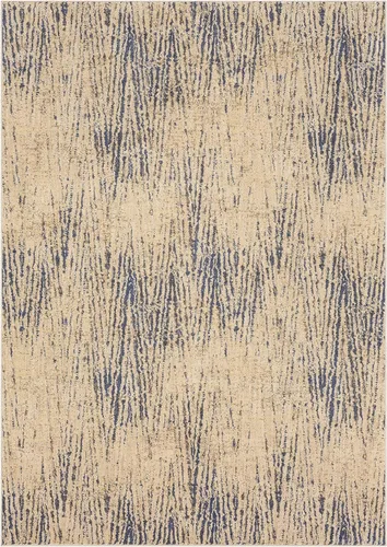 Miniatura 4 de Scott Living by Drew & Jonathan - Alfombra efímera moderna abstracta a rayas azul real de 8 x 11 pies, perfecta para sala de estar, comedor, oficina