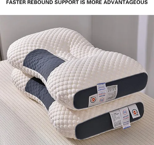 Miniatura 2 de Almohadas para dormir de lado, almohada de protección de vértebra cervical, almohada de cama de altura ajustable para dolor de cuello, almohada