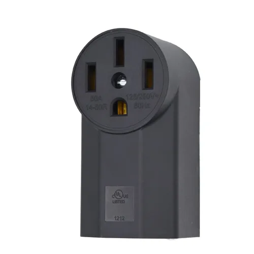 Miniatura 8 de Micmi Enchufe de hoja recta angular, enchufe angular macho de reemplazo para secador AC, enchufe para soldador NEMA 6-30P 6-50P, 50 A, 250V negro