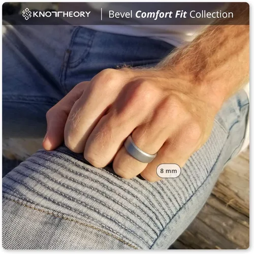 Miniatura 22 de Knot Theory - Anillo de boda de silicón para hombres y mujeres Anillos de goma finos de calidad superior con gran estilo, comodidad; son ideales