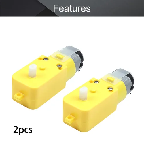 Miniatura 5 de Fielect Motor eléctrico de CC de 3 a 6 V TT Motor de engranajes 1:120 de doble eje para Arduino Smart Car Robot Juguetes Coches Modelos de chasis
