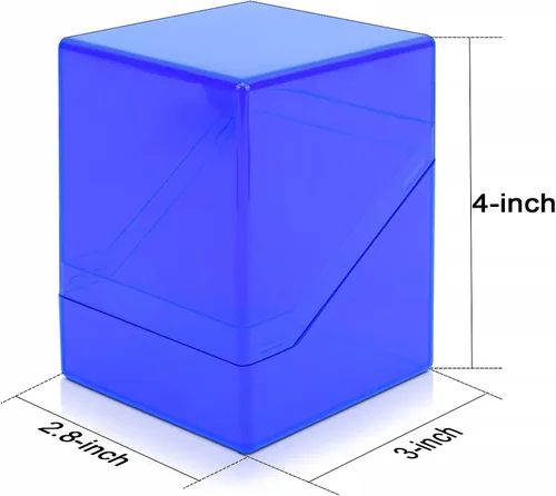 Miniatura 2 de KKU Paquete de 4 estuches para tarjetas, cajas de almacenamiento de tarjetas coleccionables, fundas acrílicas para tarjetas, caja de almacenamiento