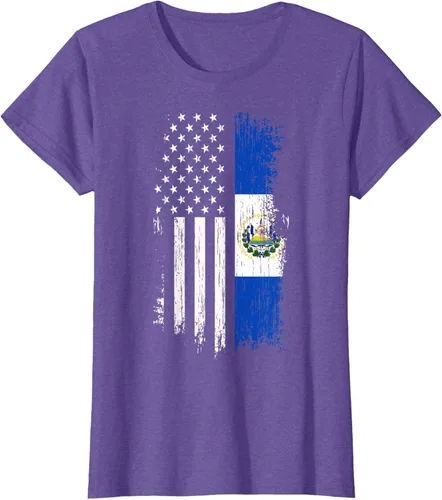 Miniatura 27 de Camiseta de la bandera de Estados Unidos salvadoreño - Camiseta de El Salvador USA