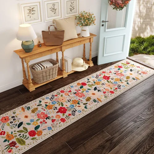 Miniatura 25 de Rugcomf Alfombra Pasillera para Pasillos Alfombra de Cocina Antideslizante 2'6'' x 8' Alfombras Pasilleras Lavables con Respaldo de Goma Alfombra