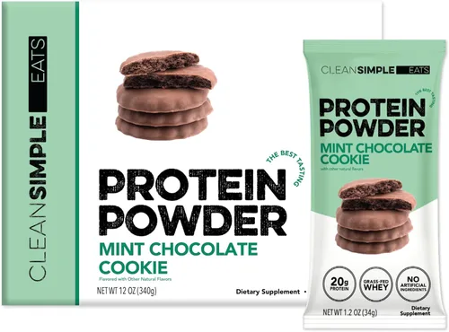 Miniatura 19 de Clean Simple Eats Proteína de suero en polvo de leche, sabor a vainilla simplemente naturalmente endulzada, 100% proteína alimentada con pasto