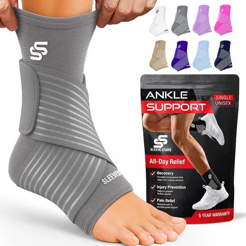 Miniatura 18 de Tobillera Sleeve Stars para mujeres y hombres, tobillera para esguince de tobillo, manga de compresión para alivio de la fascitis plantar, soporte