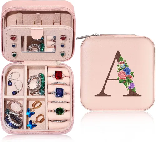 Yesteel Joyero organizador de joyas, artículos esenciales de viajeaccesorios, anillo collar, aretes, soporte de joyería, caja organizadora con