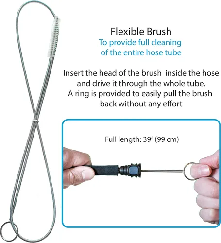 Miniatura 6 de InnerFit Kit de limpieza de vejiga de hidratación - Kit de limpieza de vejiga de agua 5 en 1 para vejigas universales - 3 cepillos - 1 marco