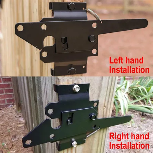 Miniatura 5 de JIAHOO Pestillo de puerta de montaje en poste para valla de madera, hardware de cierre automático resistente para puerta de piscina/jardín
