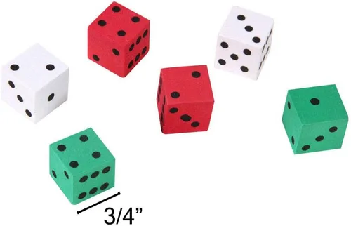 Miniatura 4 de ETA hand2mind Juego de dados de 3 colores ManipuLite, juego de 72 unidades de 5/8 pulgadas