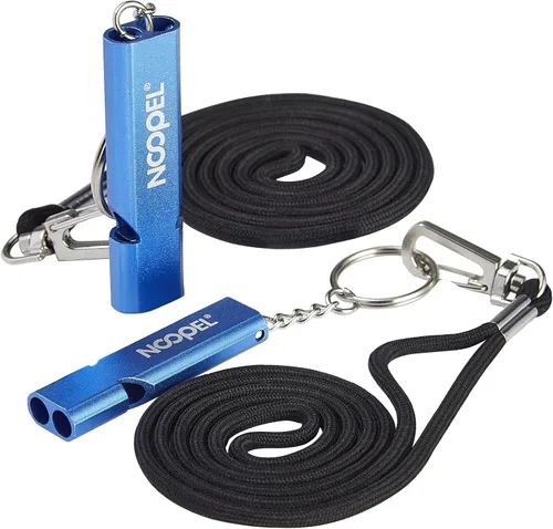 Miniatura 10 de Noopel Silbatos de emergencia, silbato de seguridad con cordón y llavero para acampar al aire libre, senderismo, barco, mochilero, pesca, kayak