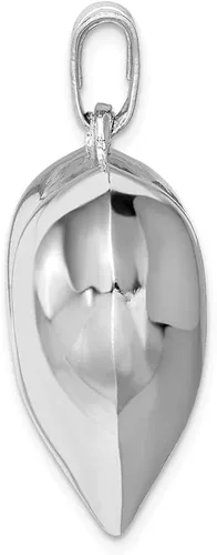 Miniatura 2 de Colgante de plata de ley 925 con forma de corazón hinchado 1142 in x 1102 in