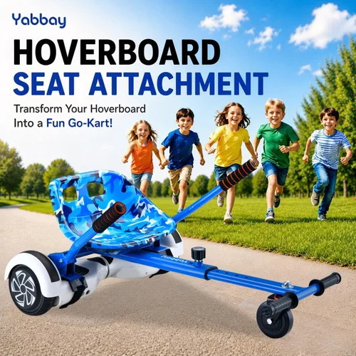 Miniatura 2 de Eco-Friendly Hoverboard Seat Attachment Colorful Printed Seat, Swivel Wheel & Adjustable Length, Fits 6.5", 8", 8.5" & 10" Hoverboards for Kids &