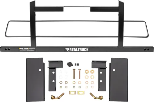 RealTruck BACKRACK Kit de hardware para uso con cama estándar, negro, sin taladro | 30222 | Compatible con Ford F-250/F-350/F-450 2023-2025