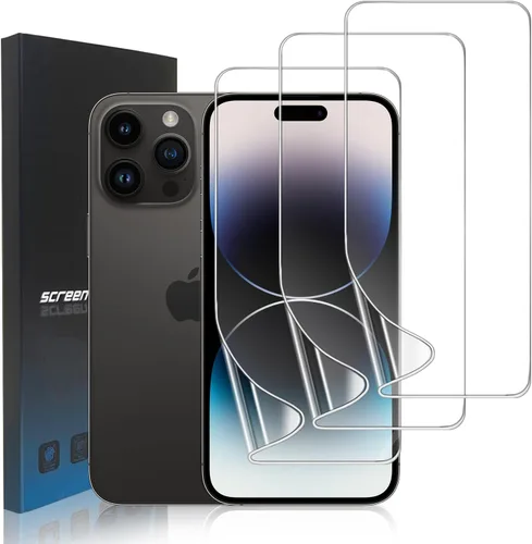 Miniatura 12 de Paquete de 3 protectores de pantalla de película de hidrogel para iPhone 16 Pro Max, protector de pantalla transparente de TPU suave para iPhone 16