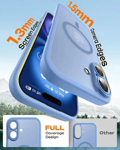 Miniatura 496 de TOCOL Funda para iPhone 11, compatible con Magsafe, protección completa de cámara, imanes integrados, protección contra caídas, funda translúcida