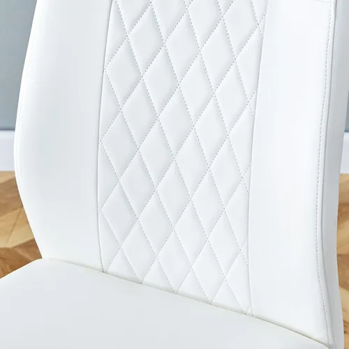 Miniatura 4 de Dining Chairs Set of 6,Kitchen Chairs with Leather Cushions,Modern Dining Chairs with Gold Metal Frame,Dinner Chairs for Kitchen & Dining Room and