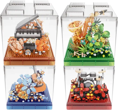 Miniatura 2 de Kadablk Juegos de construcción de microbloques de instrumentos musicales, juego de bloques de construcción clásicos famosos, 3000 piezas