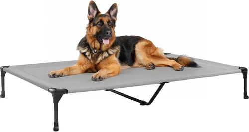 Miniatura 40 de Veehoo Outdoor Elevated Dog Bed for Large Dogs, Cooling Raised Dog Cot Off Ground Hammock Pet Beds with Breathable Mesh, No-Slip Feet, 50"x32