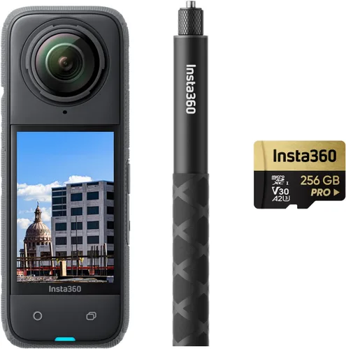 Miniatura 13 de Insta360 X4 Paquete para motocicleta - Cámara de acción impermeable 360 de 8K, video de gran angular de 4K, palo invisible para selfies, protectores