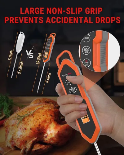 Miniatura 3 de ThermoPro TP15H - Termómetro de alimentos resistente al agua de lectura instantánea para cocinar, sonda de termómetro de carne digital