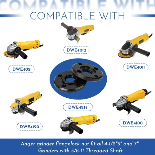 Miniatura 5 de N134467 tuerca de la amoladora angular compatible DCG414B, DCG413B, DWE402, DCG418X1, DCG414, 5/8-11 amoladora angular Piezas de repuesto de tuercas