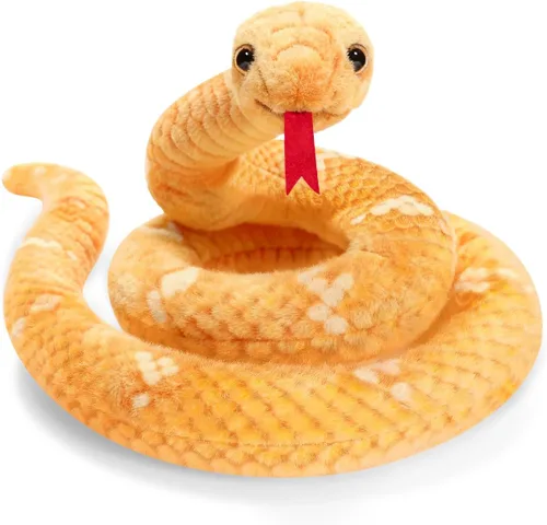 Miniatura 19 de Peluche de serpiente, animal de serpiente de peluche, serpientes de juguete pequeñas de 27 pulgadas para niños, animales de peluche gigantes, Negro