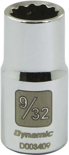 Miniatura 6 de Dynamic Herramientas 1/4" Drive 12 Point Sae, 1/2" Longitud estándar, Zócalo de acabado cromado