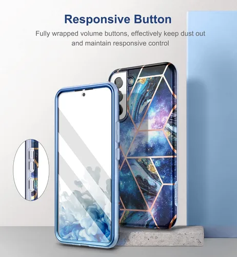 Miniatura 4 de SURITCH Funda para Samsung Galaxy S22 Plus, [protector de pantalla integrado] Protección de cuerpo completo a prueba de golpes, resistente, delgada