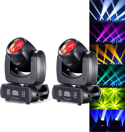 Miniatura 10 de 120W LED Cabeza Móvil Dj Luz Roto Prism Beam Etapa Luces 8 GOBOs 8 Colores DMX 512 12CH Sonido DJ Iluminación para Disco Fiesta Eventos Boda Etapa