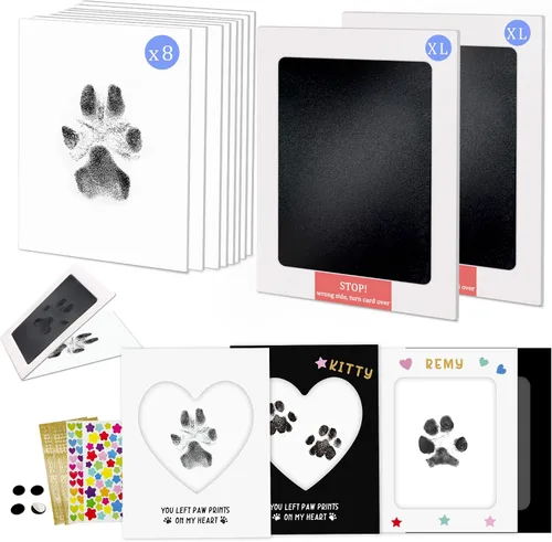 Miniatura 8 de MYPAWLETS Kit de Huellas de Patas, Almohadilla de Tinta Limpia/Sin Tinta para Huellas de Perros/Gatos, Almohadilla de Sello de Huellas para Perros