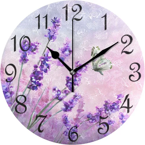 Miniatura 31 de susiyo Reloj de pared de alpaca con diseño de llama, con diseño de animales, silencioso, redondo, sin tictac, funciona con pilas, creativo