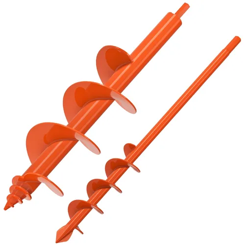 Miniatura 23 de Insaga Broca de taladro de 1.6 x 9 pulgadas para plantar, taladro de tierra en espiral de 0.098 in de grosor para excavador de agujeros de poste