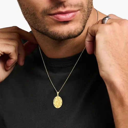 Miniatura 540 de Collar de plata de ley 925 con medalla de San Patrón, colgante de protección católica, amuleto, joyería religiosa para hombres y mujeres